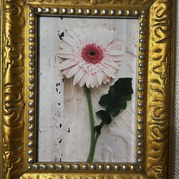 ULTIMA Vintage Style Gold Leaf Laser w/Drawn Silver Beads 5 x 7 Picture Frame - Picture 7 of 11